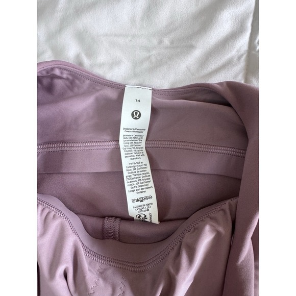 New Lululemon Glow Up Tank Top Size 14 Lavender Lux Built In Bra NWT - Picture 5 of 10
